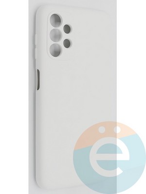 Накладка Silicone Cover (без логотипа, с защитой камеры) для Samsung Galaxy A13 4G молочная - фото 49036