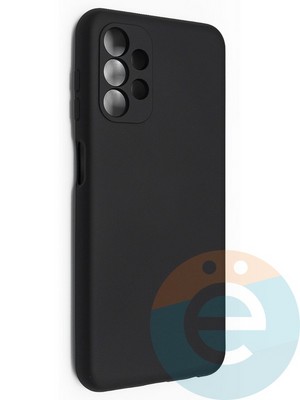 Накладка Silicone Cover (без логотипа, с защитой камеры) для Samsung Galaxy A13 4G черная - фото 49041