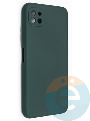 Накладка Silicone Cover (без логотипа, с защитой камеры) для Samsung Galaxy A22S/A22 5G зеленая - фото 49043
