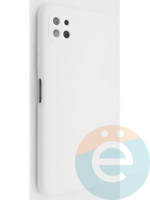 Накладка Silicone Cover (без логотипа, с защитой камеры) для Samsung Galaxy A22S/A22 5G молочная - фото 49045