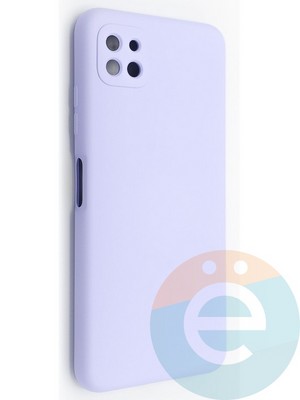 Накладка Silicone Cover (без логотипа, с защитой камеры) для Samsung Galaxy A22S/A22 5G сиреневая - фото 49049