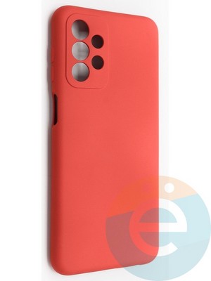 Накладка Silicone Cover (без логотипа, с защитой камеры) для Samsung Galaxy A23 красная - фото 49053