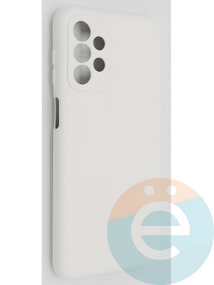 Накладка Silicone Cover (без логотипа, с защитой камеры) для Samsung Galaxy A23 молочная - фото 49054