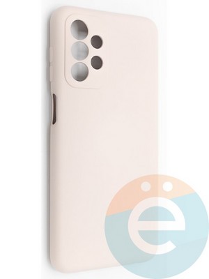 Накладка Silicone Cover (без логотипа, с защитой камеры) для Samsung Galaxy A23 пудровая - фото 49055