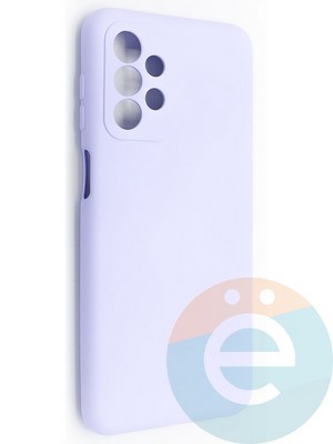 Накладка Silicone Cover (без логотипа, с защитой камеры) для Samsung Galaxy A23 сиреневая - фото 49058