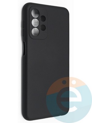 Накладка Silicone Cover (без логотипа, с защитой камеры) для Samsung Galaxy A23 черная - фото 49059