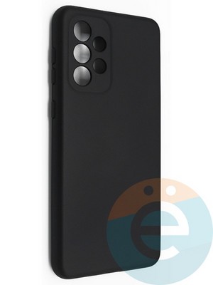 Накладка Silicone Cover (без логотипа, с защитой камеры) для Samsung Galaxy A33 черная - фото 49068