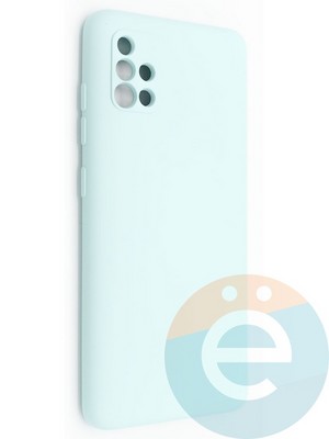 Накладка Silicone Cover (без логотипа, с защитой камеры) для Samsung Galaxy A51 бирюзовая - фото 49069