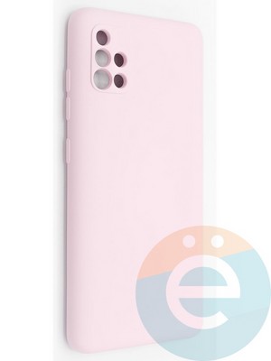 Накладка Silicone Cover (без логотипа, с защитой камеры) для Samsung Galaxy A51 розовая - фото 49074