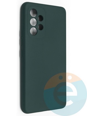 Накладка Silicone Cover (без логотипа, с защитой камеры) для Samsung Galaxy A53 зеленая - фото 49079
