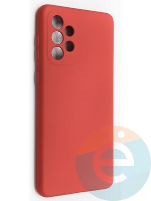 Накладка Silicone Cover (без логотипа, с защитой камеры) для Samsung Galaxy A73 красная - фото 49089