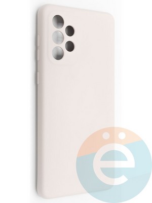 Накладка Silicone Cover (без логотипа, с защитой камеры) для Samsung Galaxy A73 пудровая - фото 49091