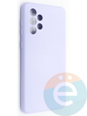 Накладка Silicone Cover (без логотипа, с защитой камеры) для Samsung Galaxy A73 сиреневая - фото 49094