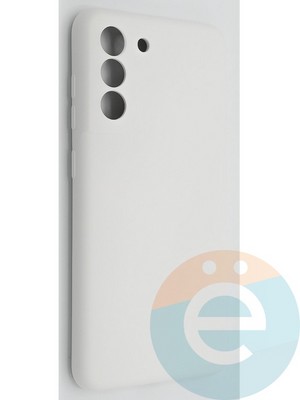 Накладка Silicone Cover (без логотипа, с защитой камеры) для Samsung Galaxy S21FE молочная - фото 49099