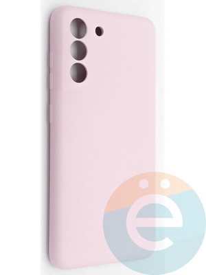 Накладка Silicone Cover (без логотипа, с защитой камеры) для Samsung Galaxy S21FE розовая - фото 49101