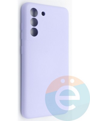 Накладка Silicone Cover (без логотипа, с защитой камеры) для Samsung Galaxy S21FE сиреневая - фото 49103