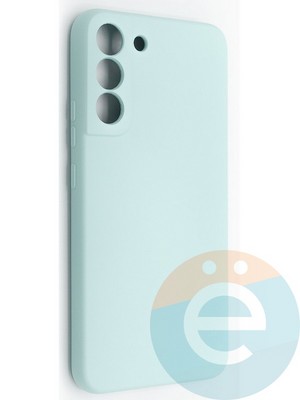 Накладка Silicone Cover (без логотипа, с защитой камеры) для Samsung Galaxy S22 Plus бирюзовая - фото 49105