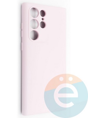 Накладка Silicone Cover (без логотипа, с защитой камеры) для Samsung Galaxy S22 Ultra розовая - фото 49119