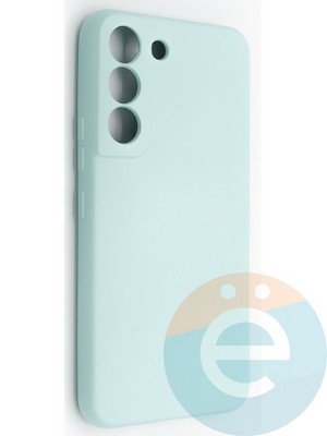 Накладка Silicone Cover (без логотипа, с защитой камеры) для Samsung Galaxy S22 бирюзовая - фото 49123