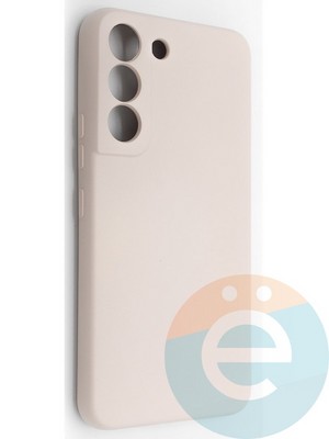 Накладка Silicone Cover (без логотипа, с защитой камеры) для Samsung Galaxy S22 пудровая - фото 49127