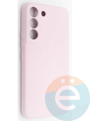 Накладка Silicone Cover (без логотипа, с защитой камеры) для Samsung Galaxy S22 розовая - фото 49128