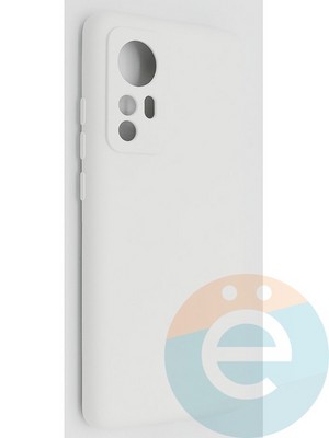 Накладка Silicone Cover (без логотипа, с защитой камеры) для Xiaomi Mi 12 молочная - фото 49135
