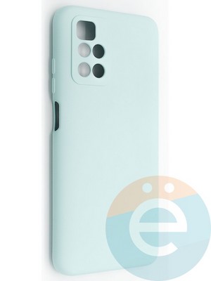 Накладка Silicone Cover (без логотипа, с защитой камеры) для Xiaomi Redmi 10 бирюзовая - фото 49141