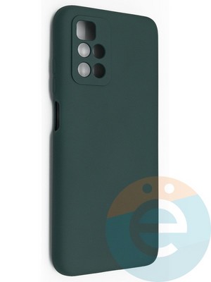 Накладка Silicone Cover (без логотипа, с защитой камеры) для Xiaomi Redmi 10 зеленая - фото 49142
