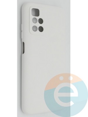 Накладка Silicone Cover (без логотипа, с защитой камеры) для Xiaomi Redmi 10 молочная - фото 49144