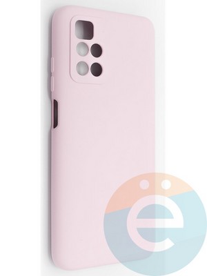 Накладка Silicone Cover (без логотипа, с защитой камеры) для Xiaomi Redmi 10 розовая - фото 49146