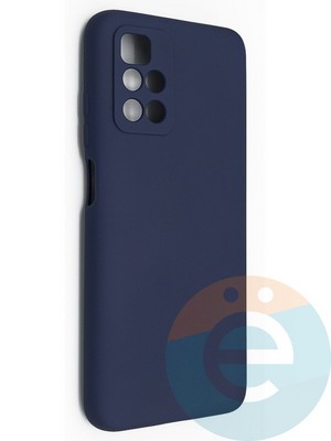 Накладка Silicone Cover (без логотипа, с защитой камеры) для Xiaomi Redmi 10 синяя - фото 49147