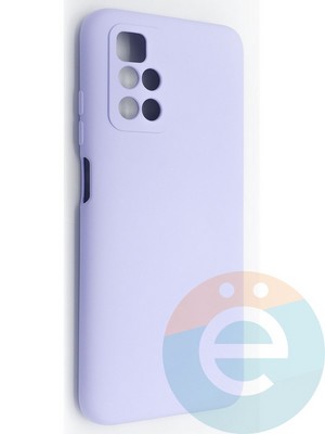 Накладка Silicone Cover (без логотипа, с защитой камеры) для Xiaomi Redmi 10 сиреневая - фото 49148