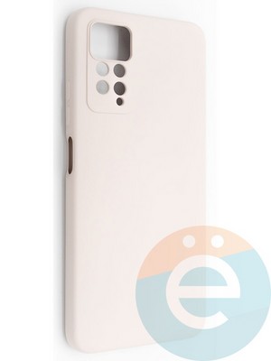 Накладка Silicone Cover (без логотипа, с защитой камеры) для Xiaomi Redmi Note 11 Pro пудровая - фото 49154