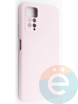 Накладка Silicone Cover (без логотипа, с защитой камеры) для Xiaomi Redmi Note 11 Pro розовая - фото 49155