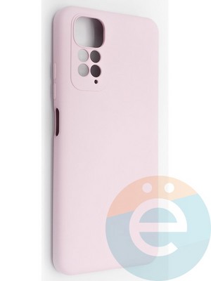 Накладка Silicone Cover (без логотипа, с защитой камеры) для Xiaomi Redmi Note 11/11S розовая - фото 49164