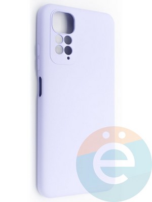 Накладка Silicone Cover (без логотипа, с защитой камеры) для Xiaomi Redmi Note 11/11S сиреневая - фото 49166