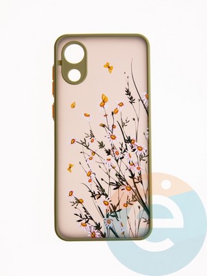 Накладка пластиковая с картинкой для Samsung Galaxy A03 Core хаки - фото 49277