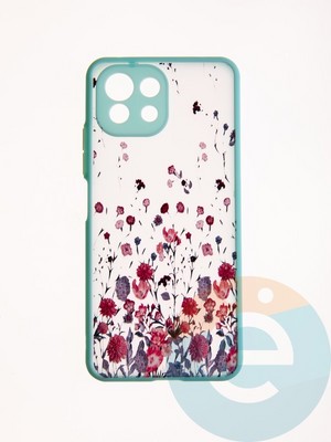 Накладка пластиковая с картинкой для Xiaomi Mi 11 Lite бирюзовая - фото 49303