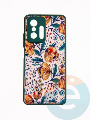 Накладка пластиковая с картинкой для Xiaomi Mi 11T зеленая - фото 49318