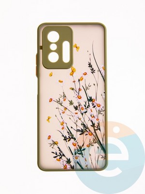 Накладка пластиковая с картинкой для Xiaomi Mi 11T хаки - фото 49326