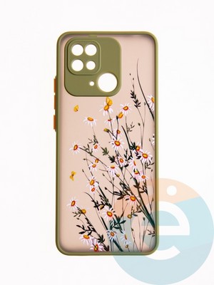 Накладка пластиковая с картинкой для Xiaomi Redmi 10C/Poco C40 хаки - фото 49335
