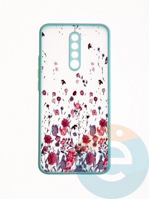 Накладка пластиковая с картинкой для Xiaomi Redmi 9 бирюзовая - фото 49338