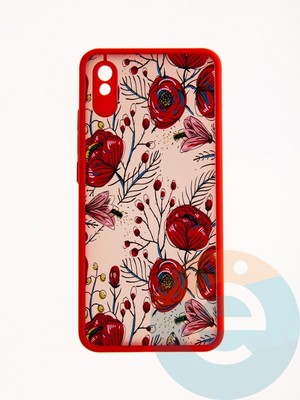 Накладка пластиковая с картинкой для Xiaomi Redmi 9A красная - фото 49362