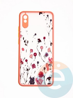 Накладка пластиковая с картинкой для Xiaomi Redmi 9A розовая - фото 52726