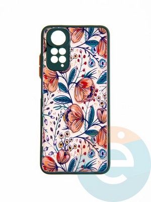 Накладка пластиковая с картинкой для Xiaomi Redmi Note 11/11S зеленая - фото 49381