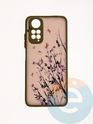 Накладка пластиковая с картинкой для Xiaomi Redmi Note 11/11S хаки - фото 49387