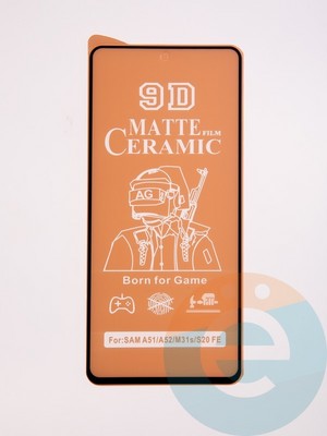 Защитное стекло Ceramics Matte (без упаковки) для Samsung Galaxy S20FE черное - фото 49404