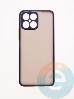 Накладка пластиковая с силиконовой окантовкой с защищенной камерой для Huawei Honor X8 2022 синяя - фото 49439
