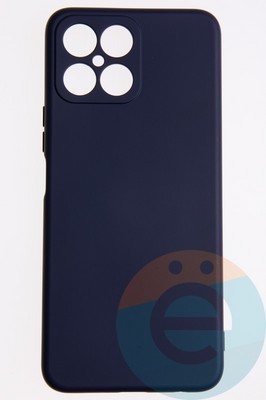 Накладка Silicone Cover (без логотипа, с защитой камеры) для Huawei Honor X8 2022 синяя - фото 52556