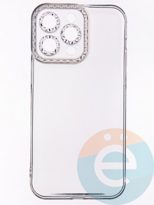 Накладка силиконовая Diamond Space для Apple iPhone 14 Pro Max прозрачная - фото 52669